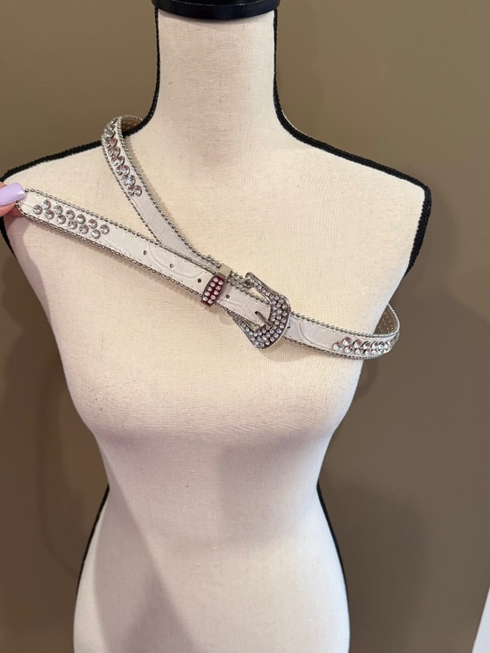 Rhinestone Belts, Western Cowgirl Country Black, White & Silvern Bling (2)